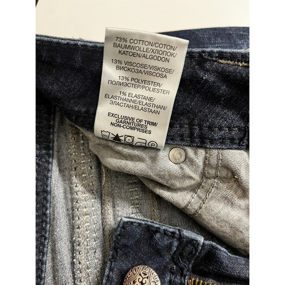 Silver Jeans Suki Slim Bootcut Size 28x31 Mid Rise Medium Blue Flap Pockets - Picture 12 of 12